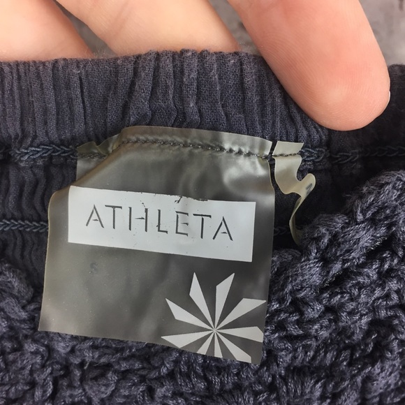 Athleta Blue Gray Crochet Cute Flowy Tank Top - Picture 3 of 5